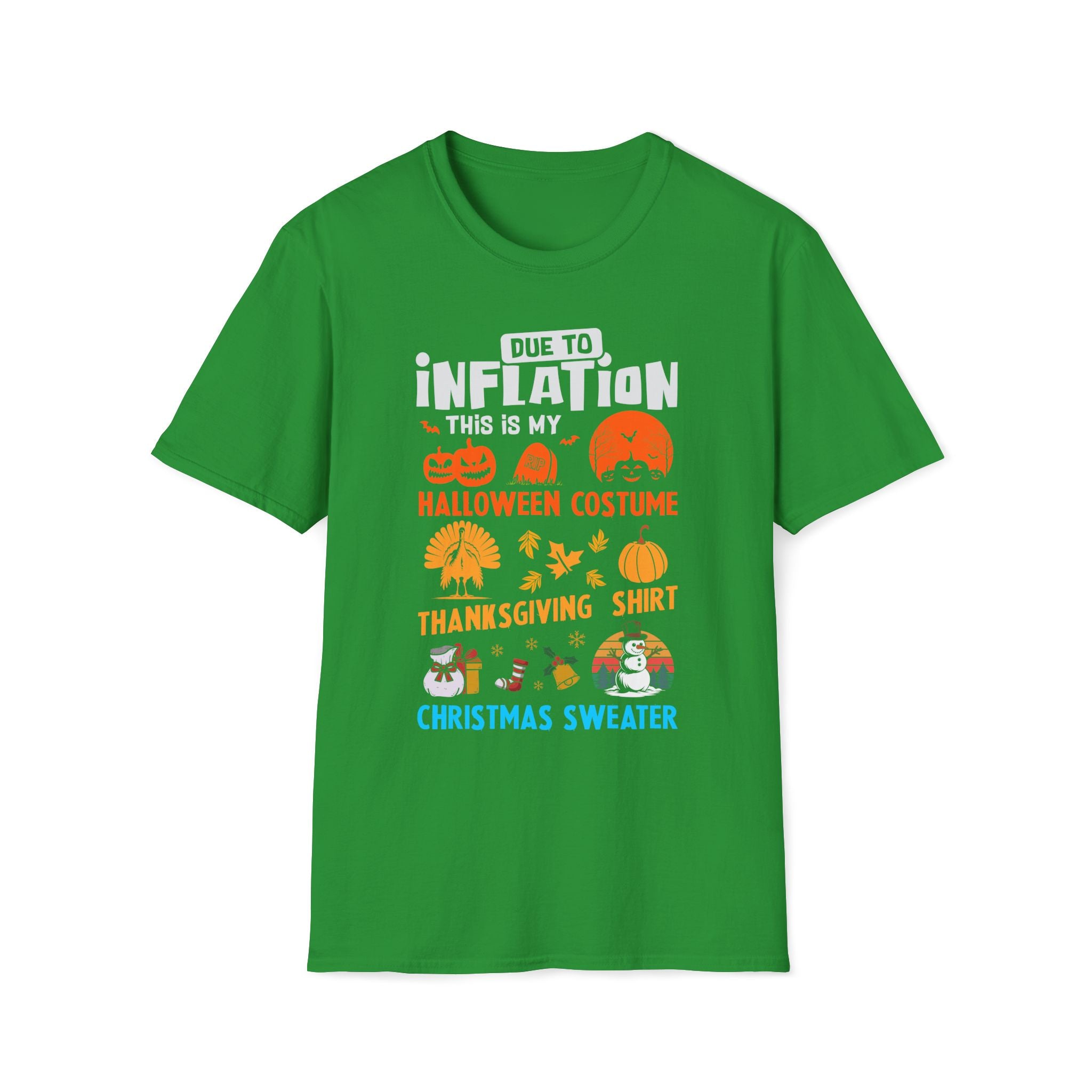 Due to Inflation Funny Holiday T-Shirt — Festive Humorous Xmas Tee
