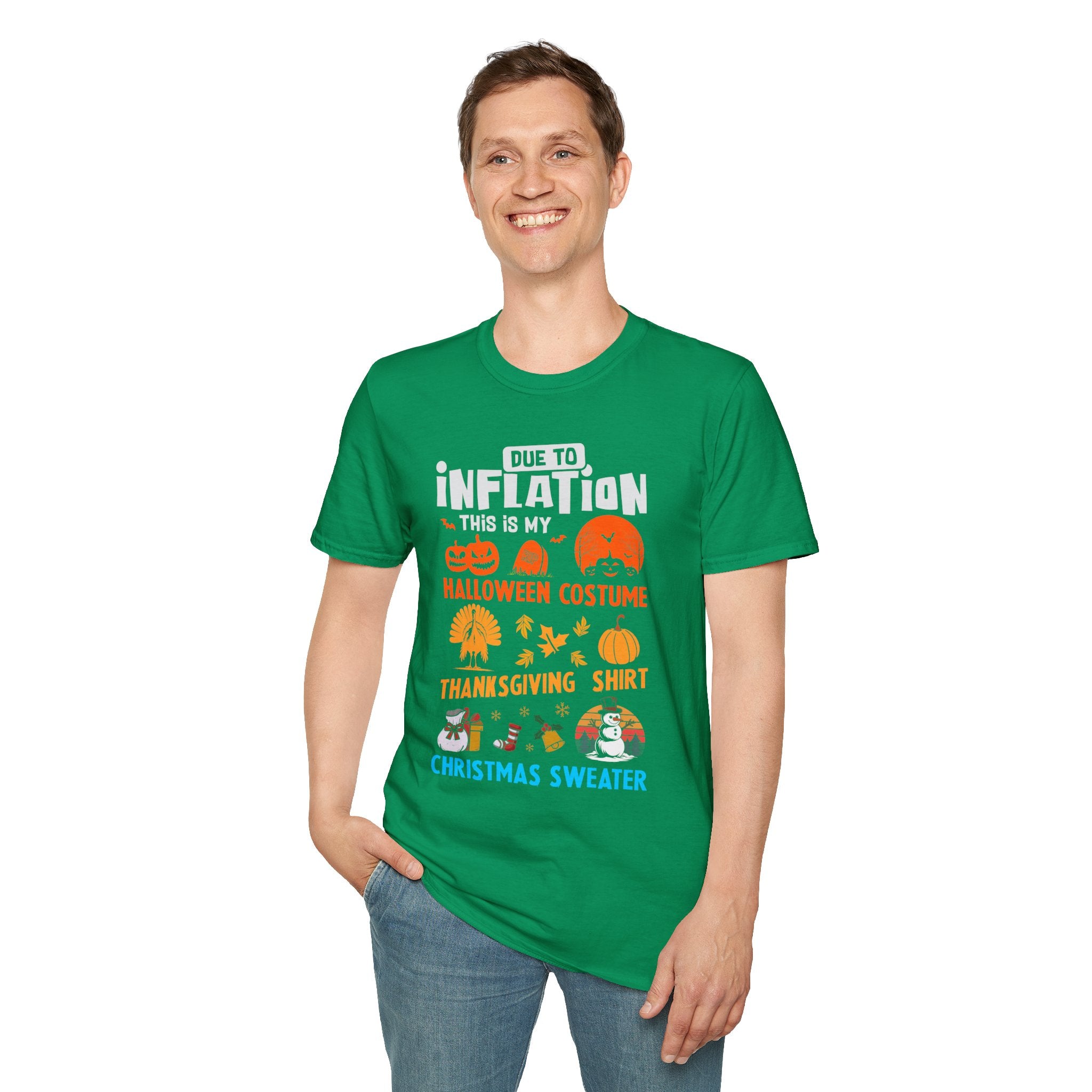 Due to Inflation Funny Holiday T-Shirt — Festive Humorous Xmas Tee