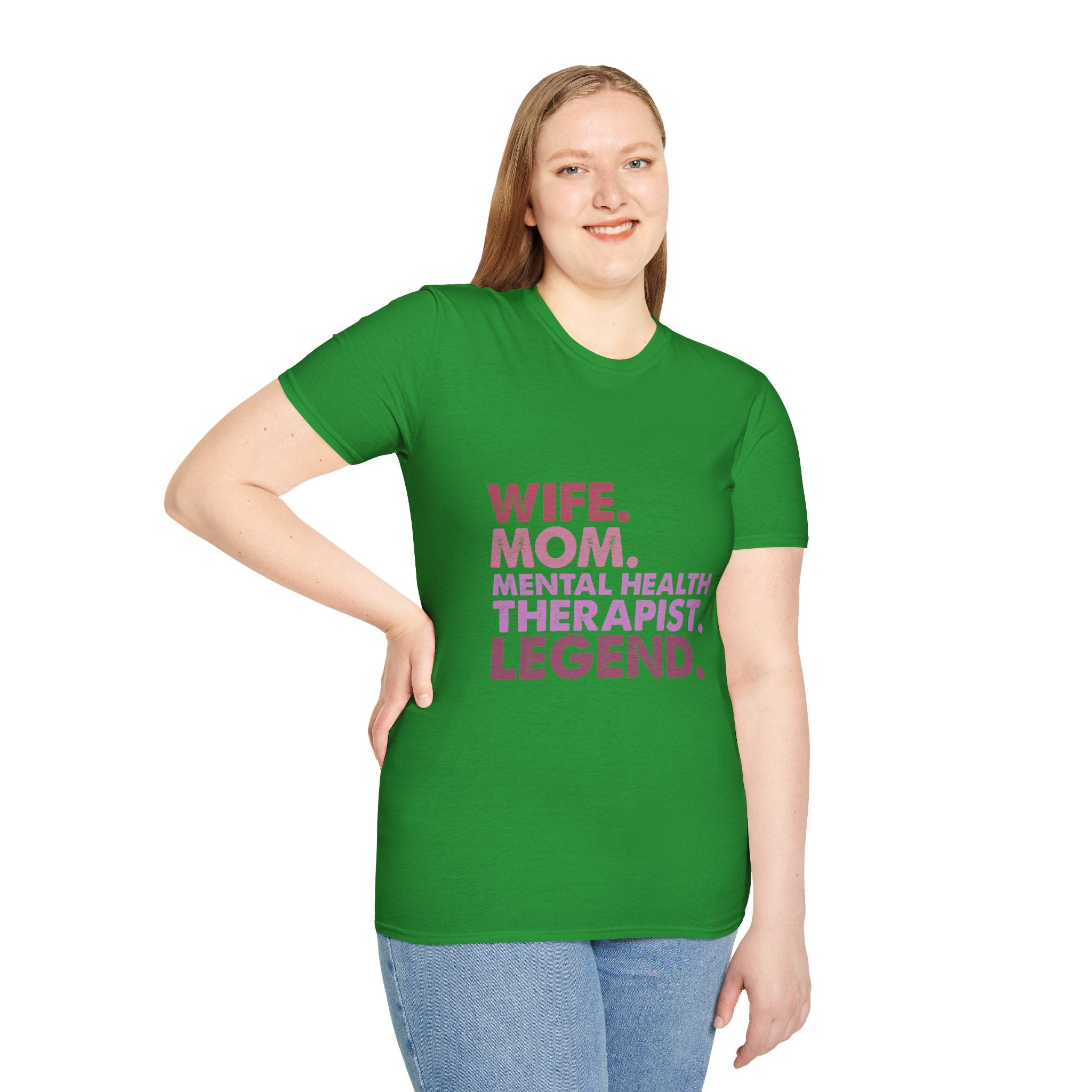 Wife Mom Mental Health Therapist Legend T-Shirt