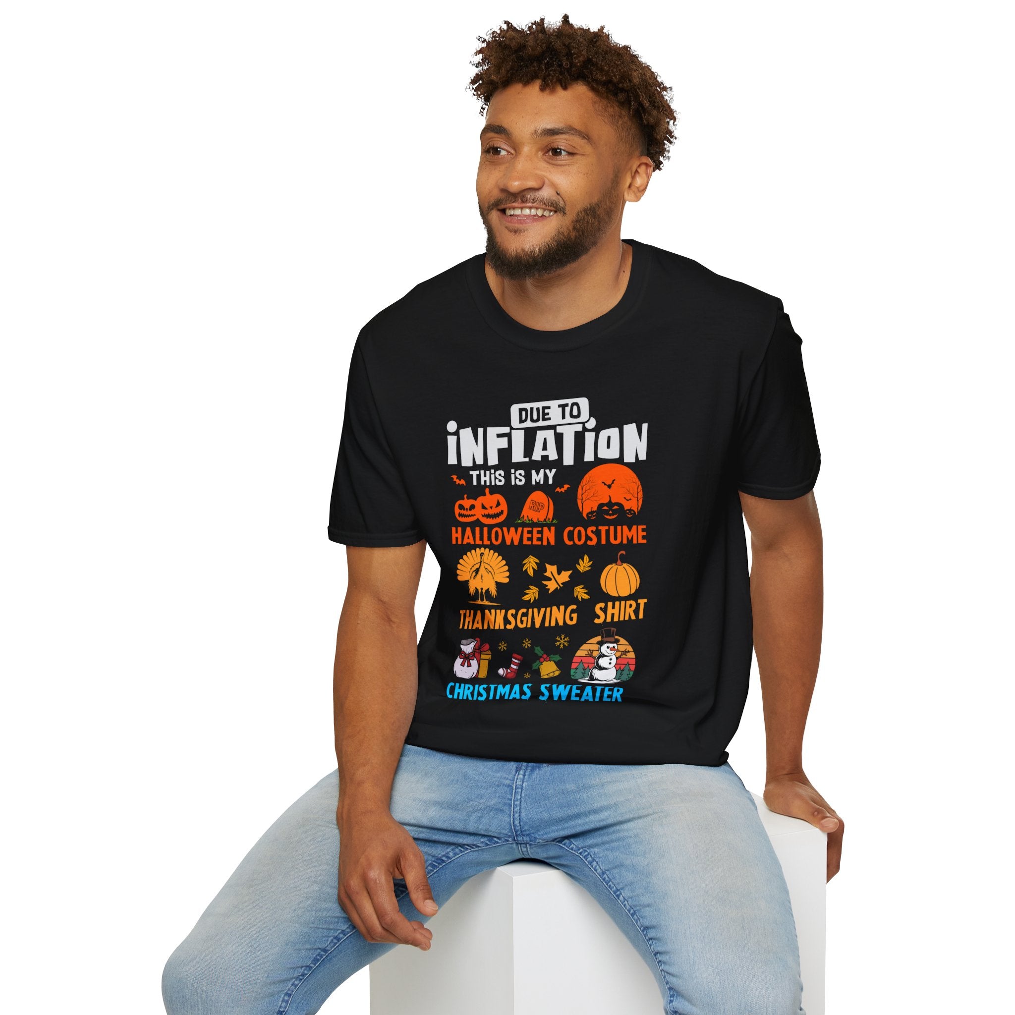 Due to Inflation Funny Holiday T-Shirt — Festive Humorous Xmas Tee