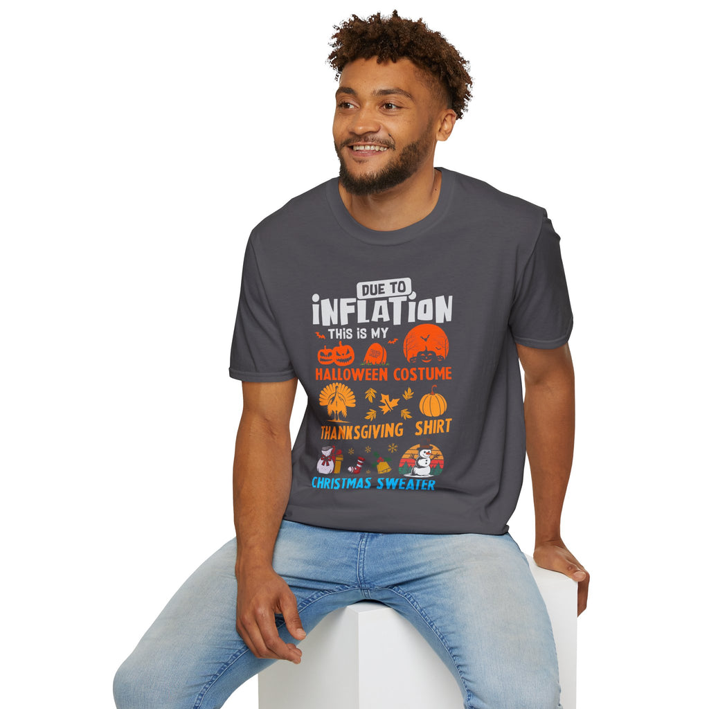 Due to Inflation Funny Holiday T-Shirt — Festive Humorous Xmas Tee