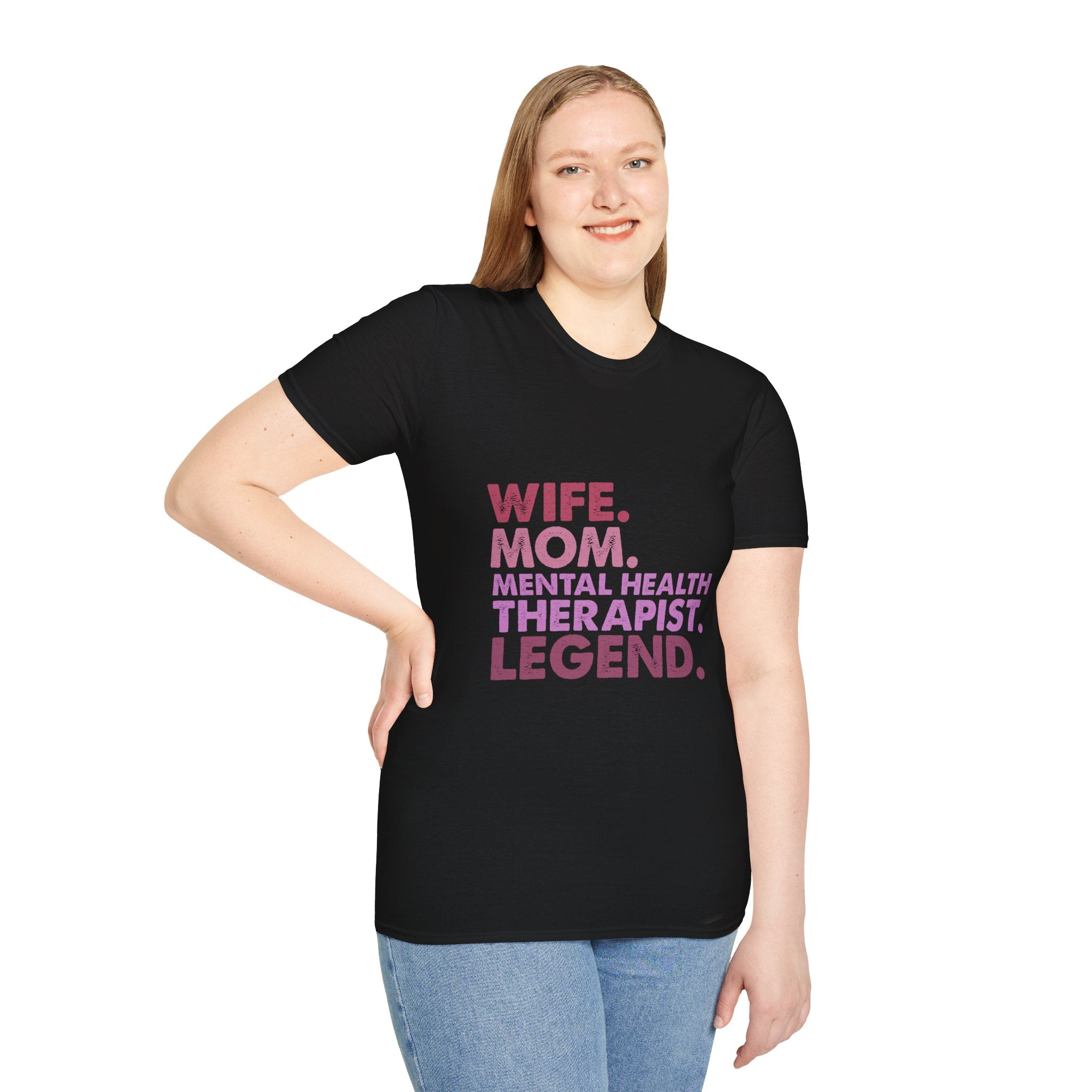 Wife Mom Mental Health Therapist Legend T-Shirt