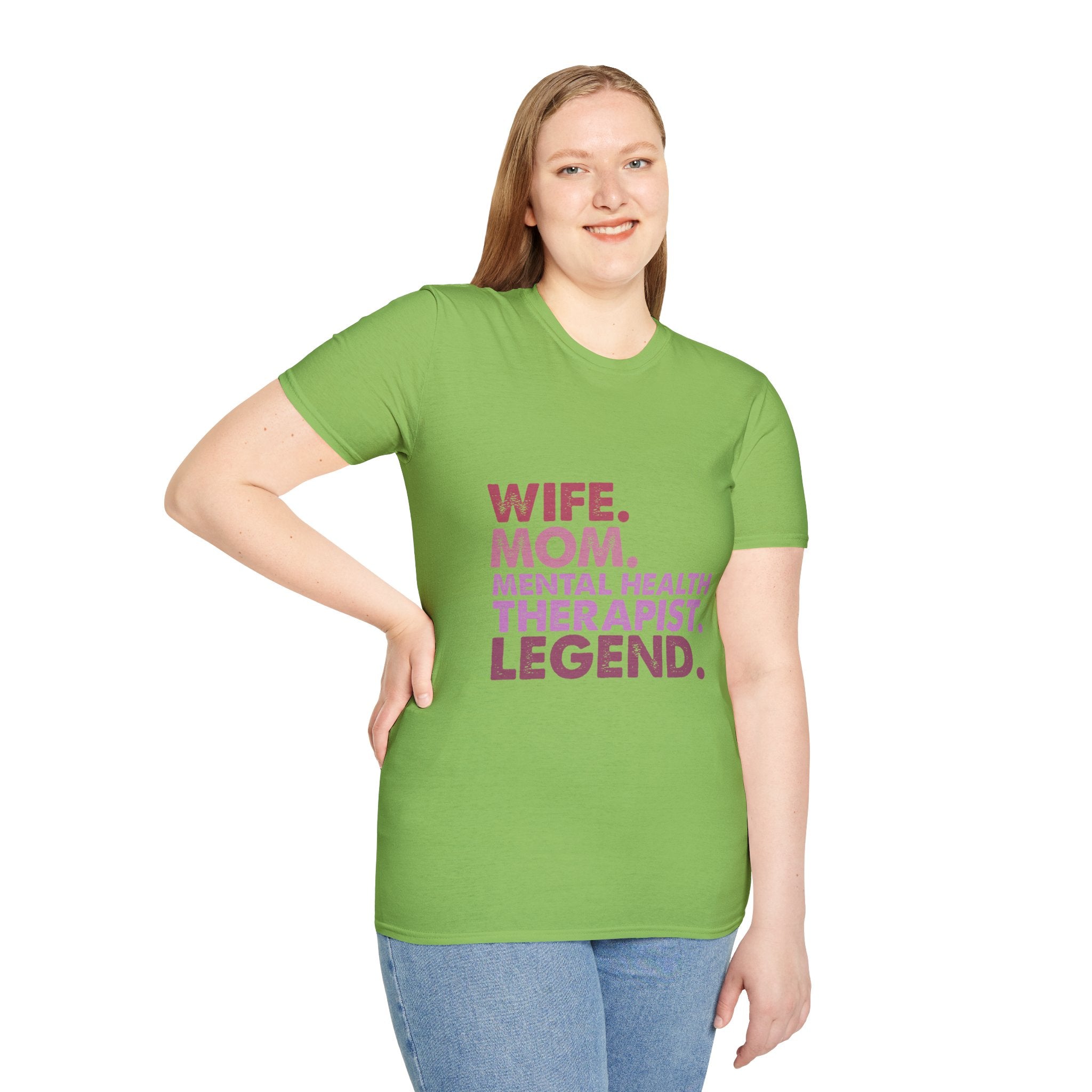 Wife Mom Mental Health Therapist Legend T-Shirt