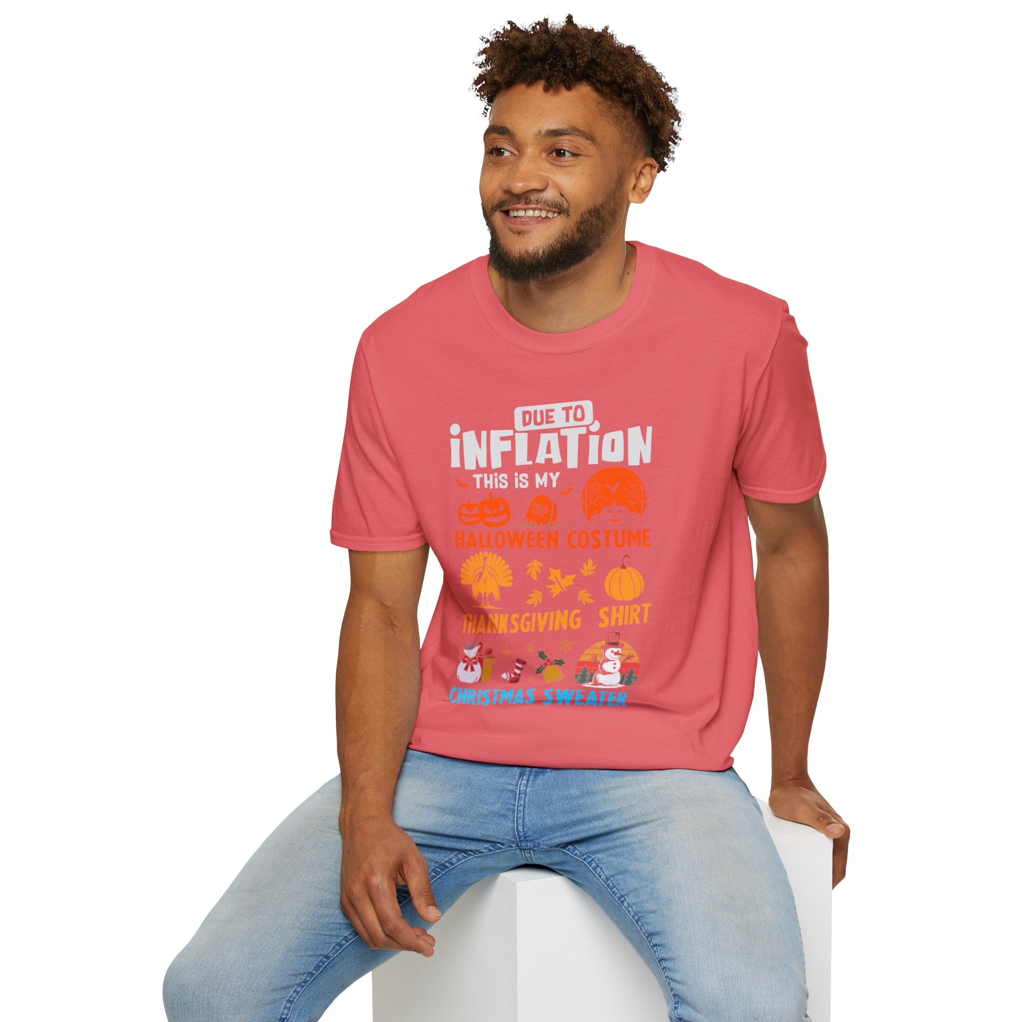 Due to Inflation Funny Holiday T-Shirt — Festive Humorous Xmas Tee