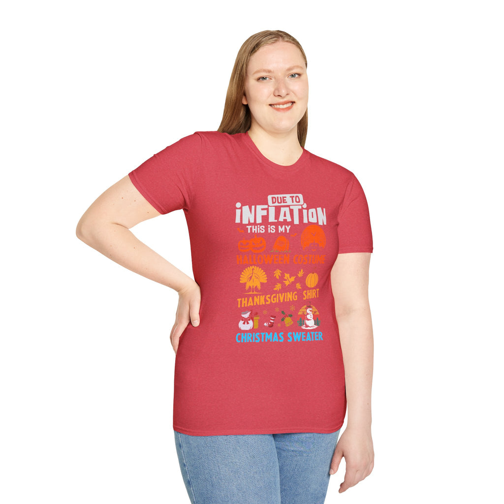 Due to Inflation Funny Holiday T-Shirt — Festive Humorous Xmas Tee