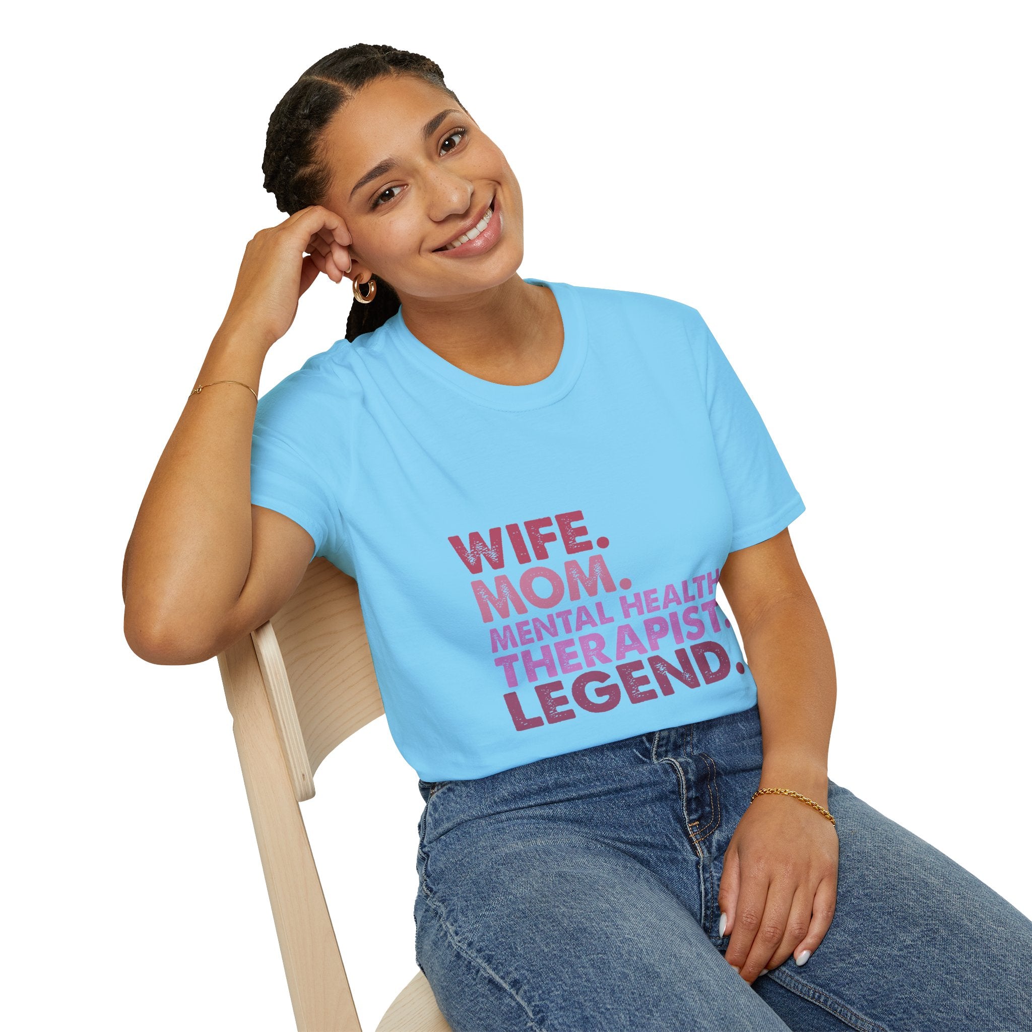 Wife Mom Mental Health Therapist Legend T-Shirt