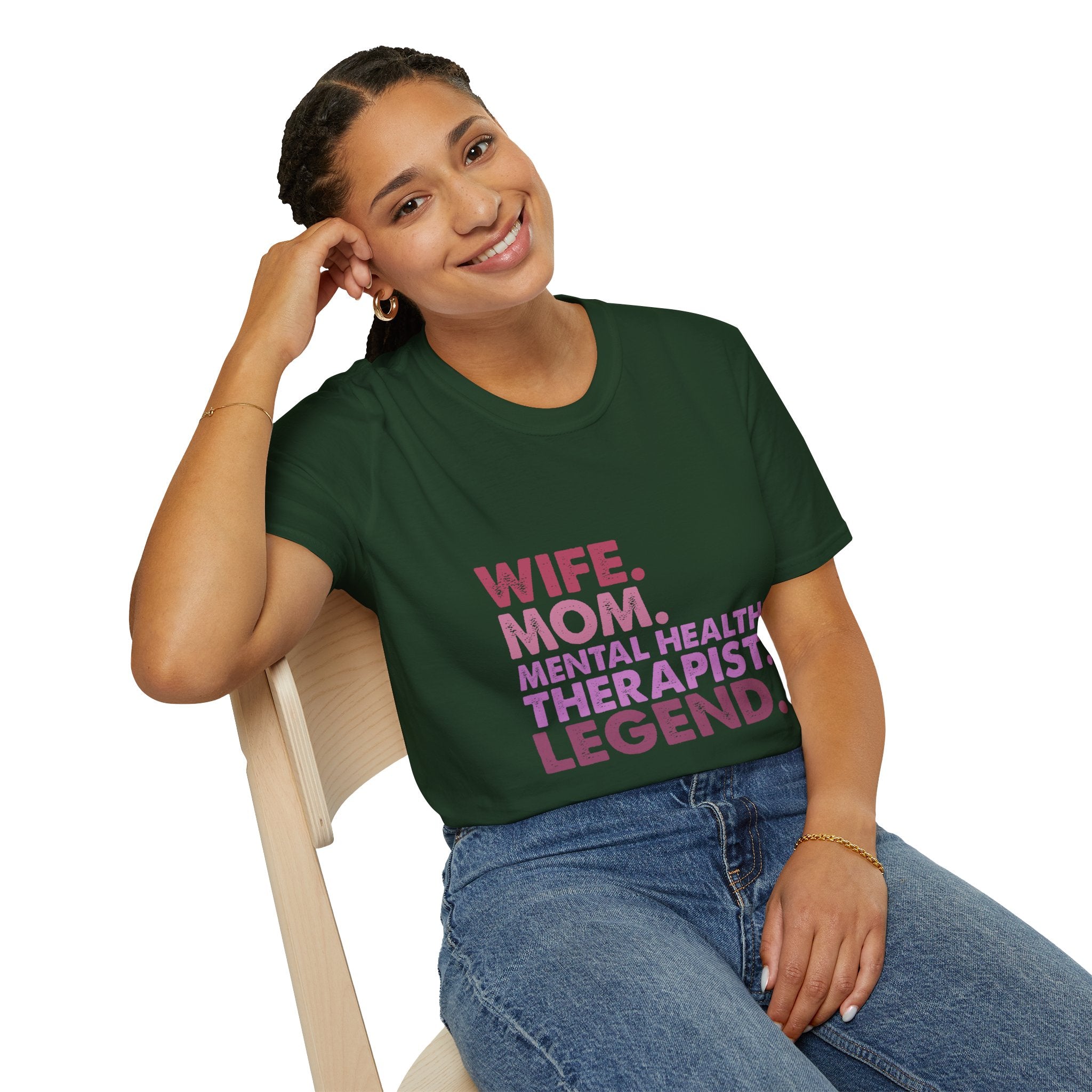 Wife Mom Mental Health Therapist Legend T-Shirt
