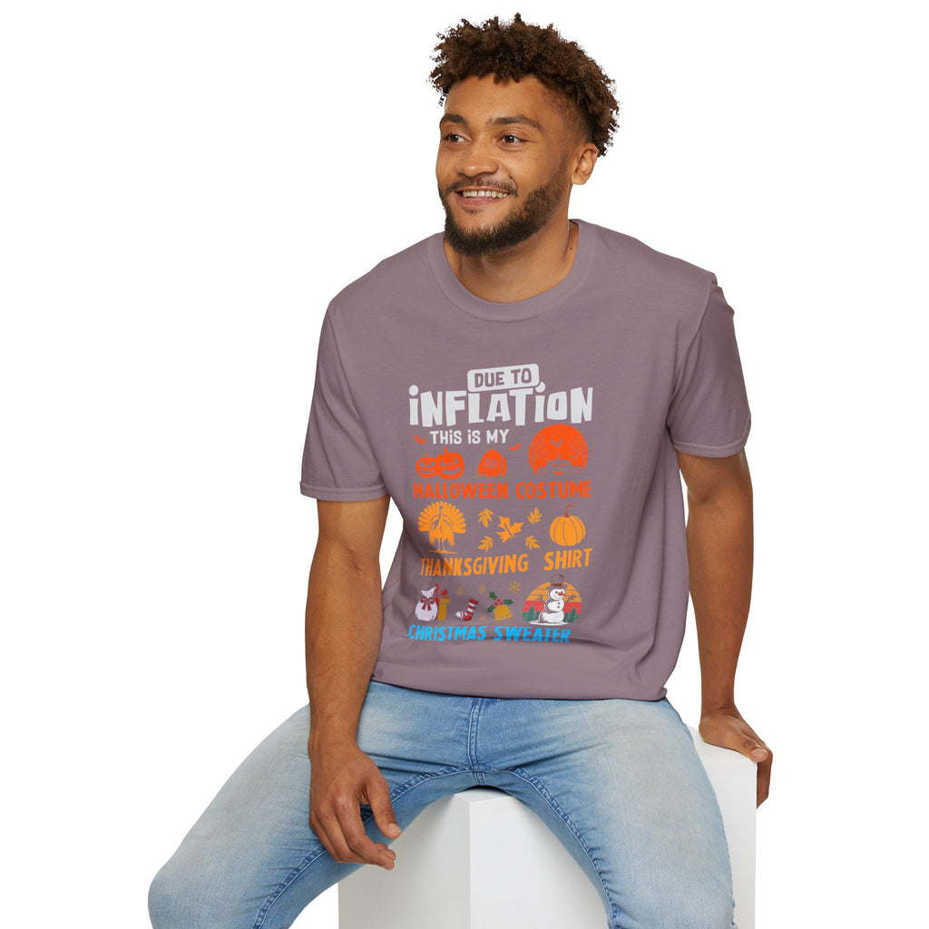 Due to Inflation Funny Holiday T-Shirt — Festive Humorous Xmas Tee