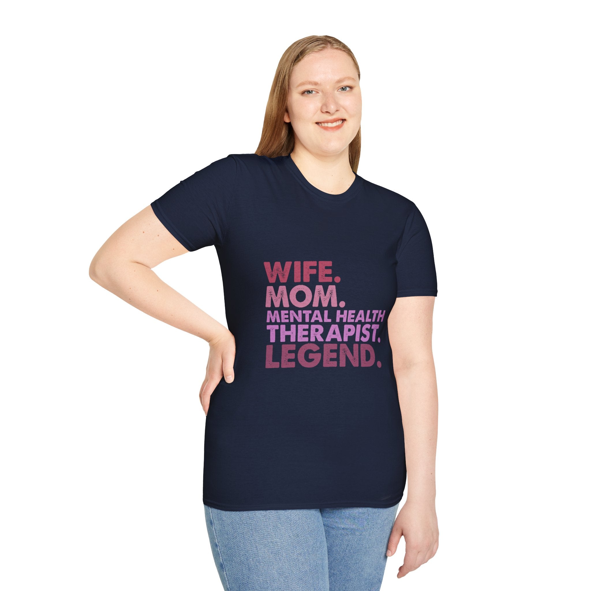 Wife Mom Mental Health Therapist Legend T-Shirt