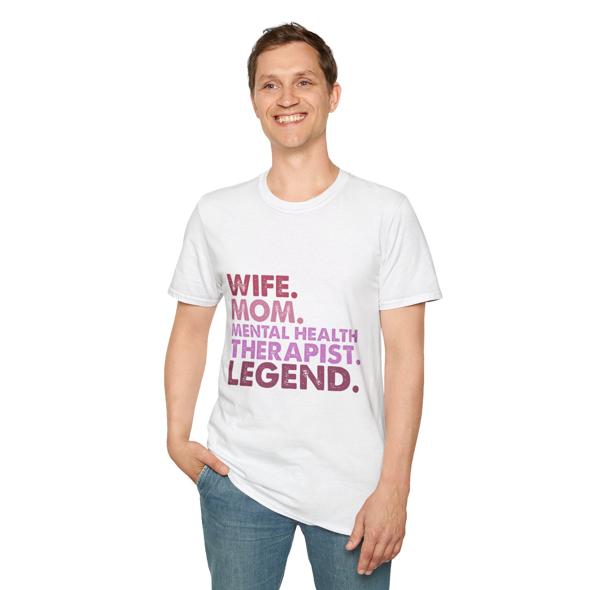 Wife Mom Mental Health Therapist Legend T-Shirt