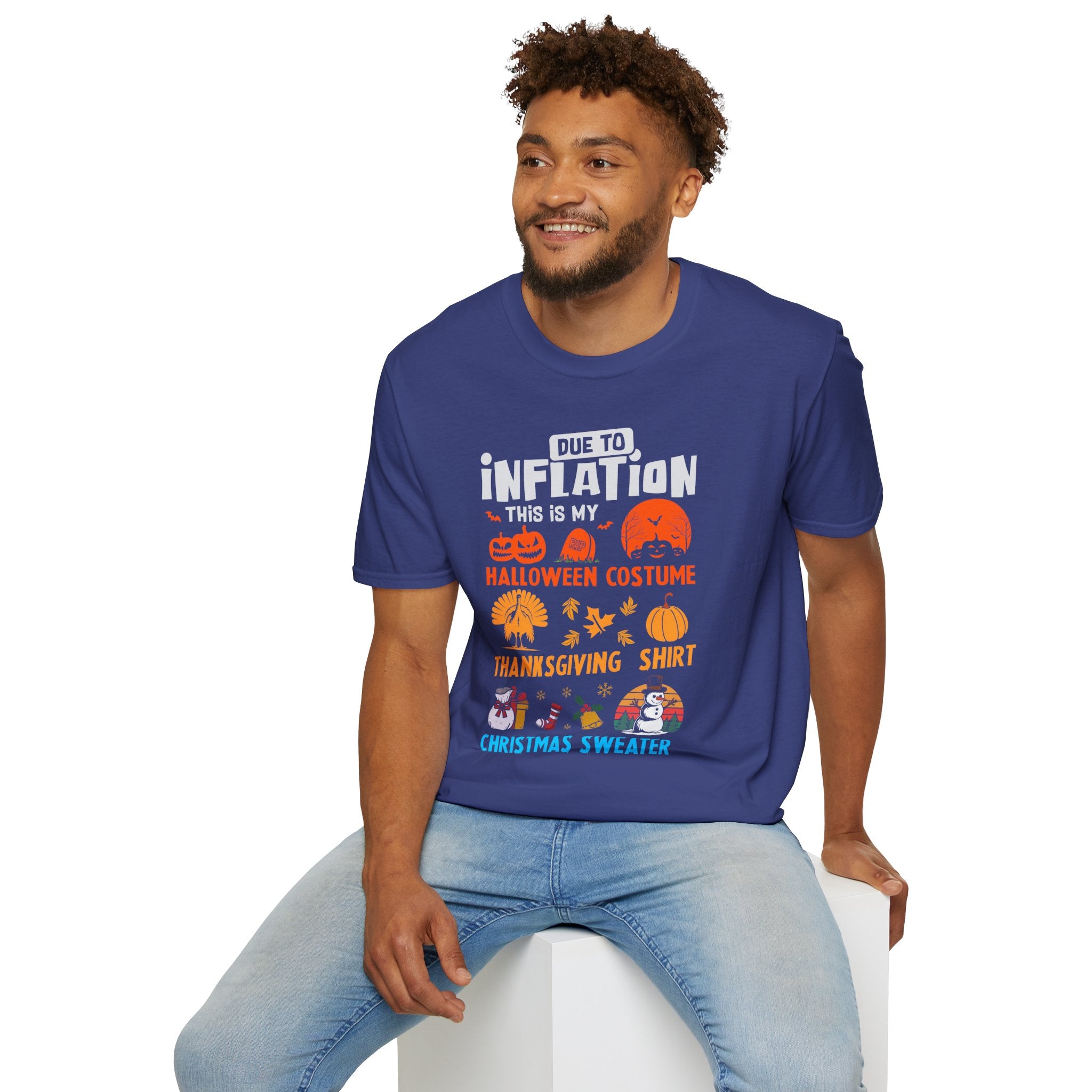 Due to Inflation Funny Holiday T-Shirt — Festive Humorous Xmas Tee
