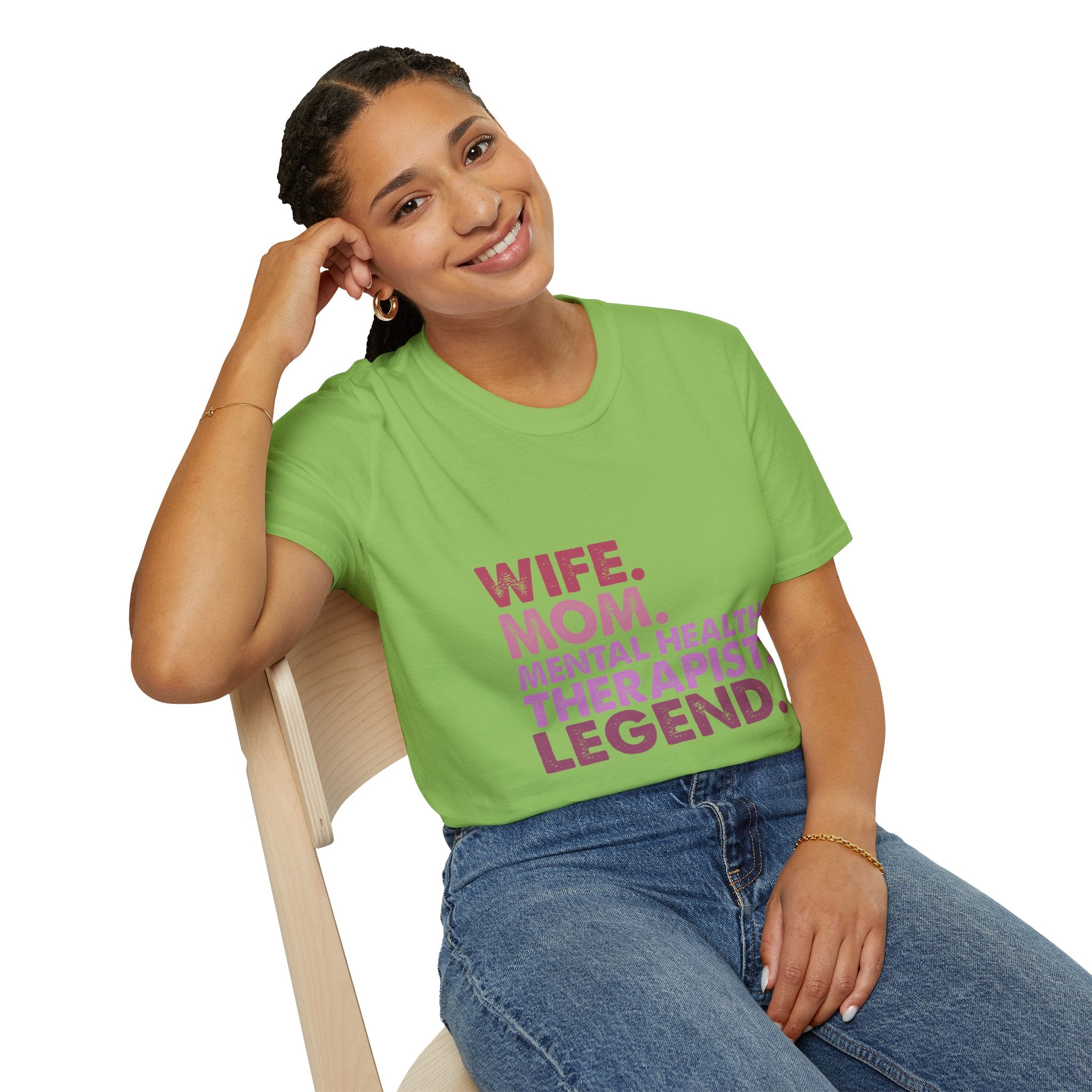 Wife Mom Mental Health Therapist Legend T-Shirt