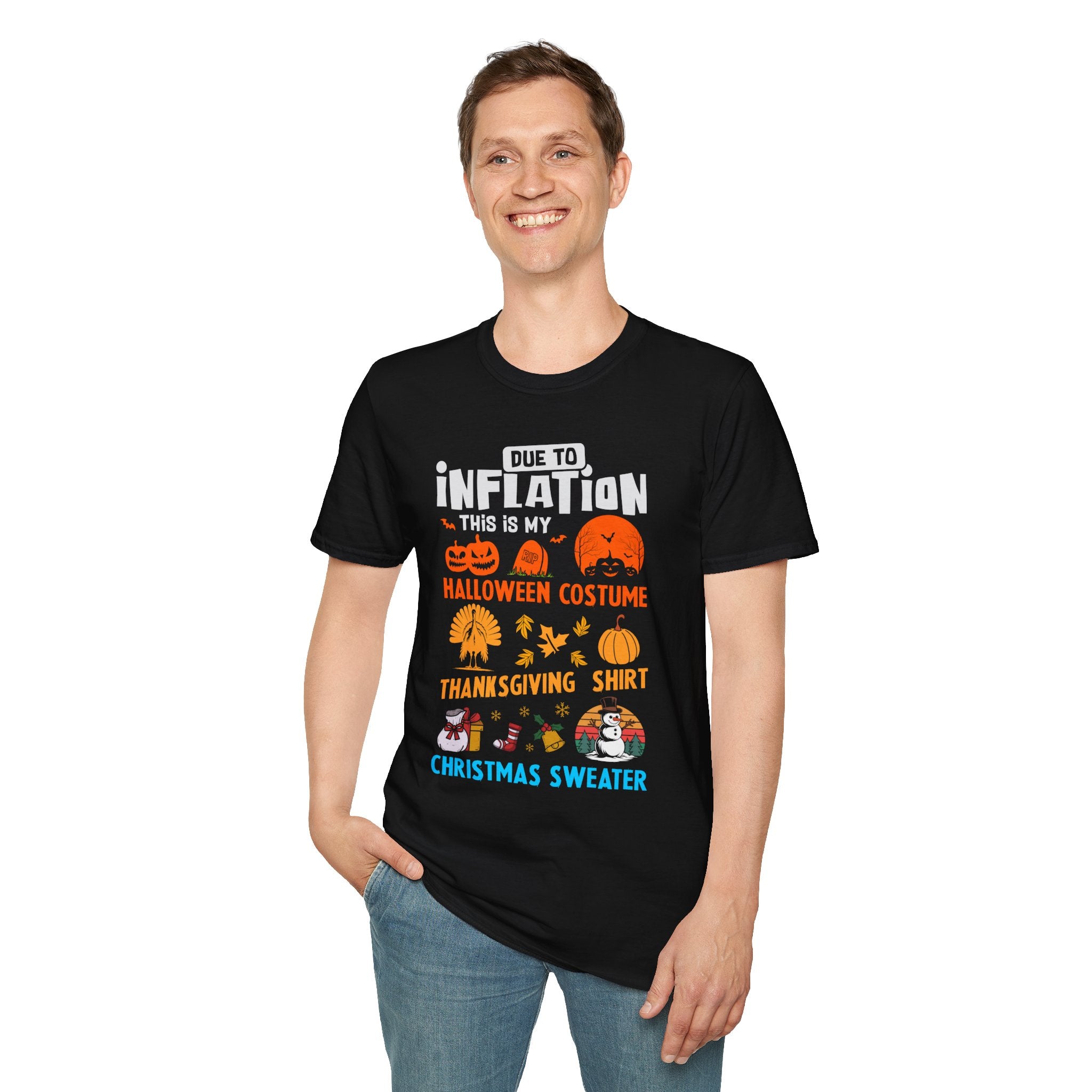 Due to Inflation Funny Holiday T-Shirt — Festive Humorous Xmas Tee