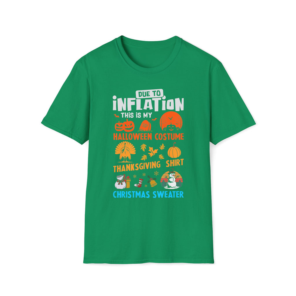 Due to Inflation Funny Holiday T-Shirt — Festive Humorous Xmas Tee