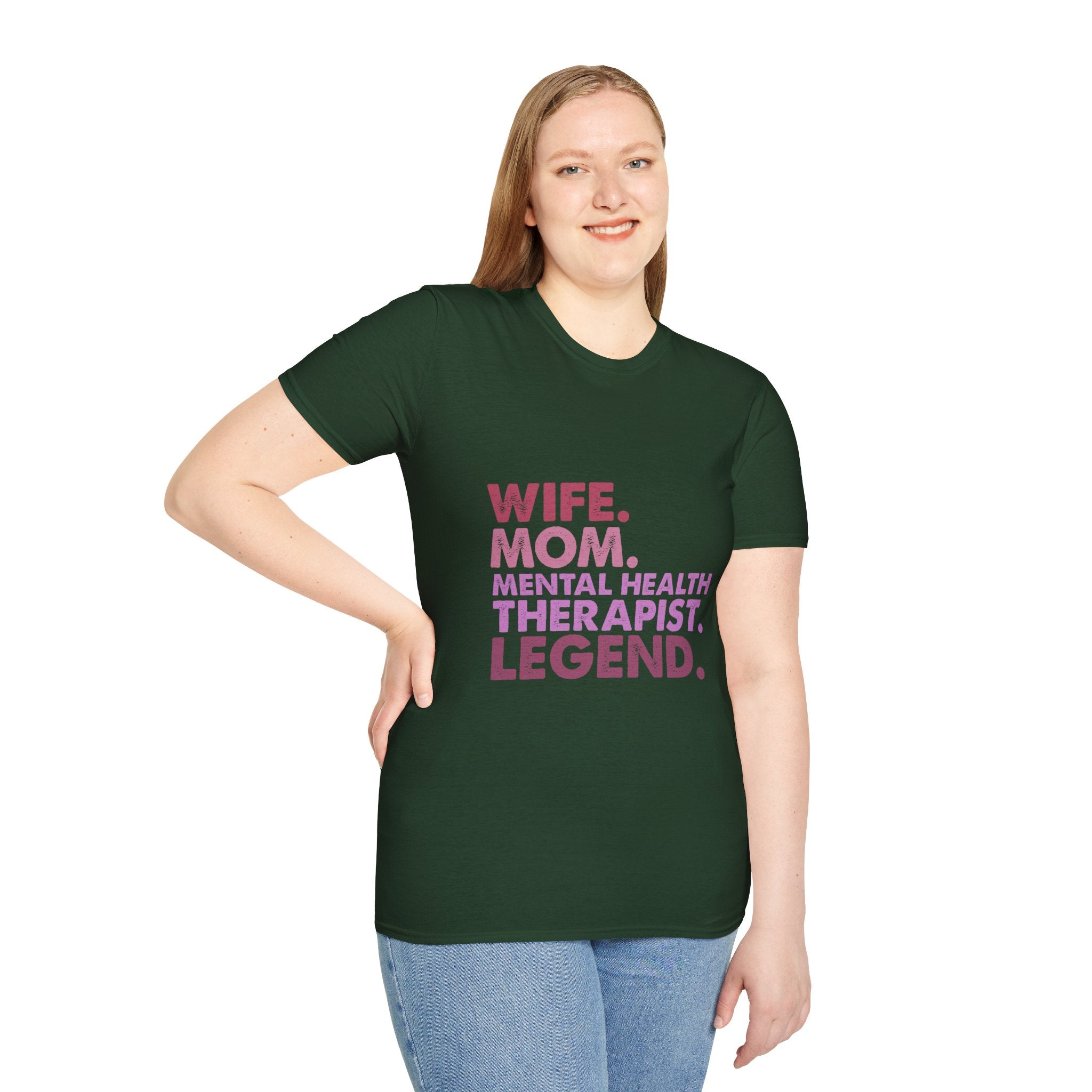 Wife Mom Mental Health Therapist Legend T-Shirt