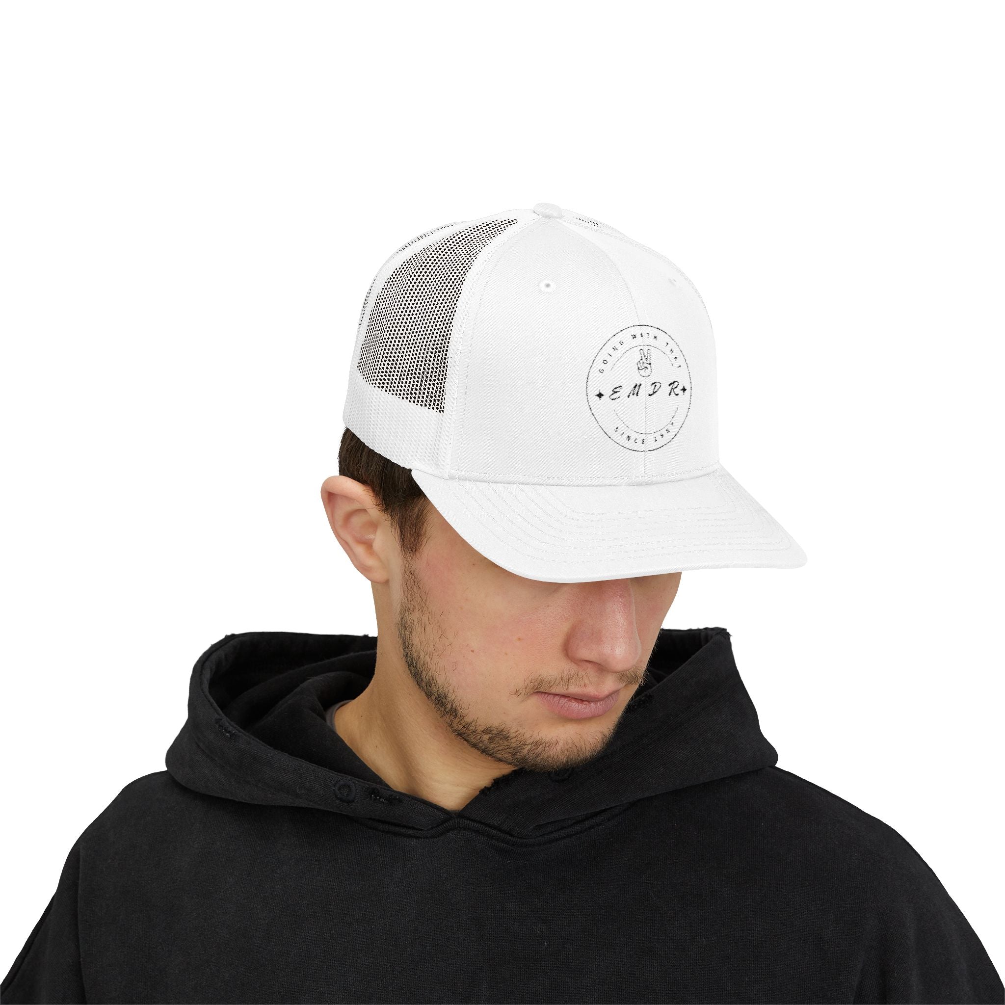 EMDR Snapback Cap - Stylish White Hat for Mental Health Awareness