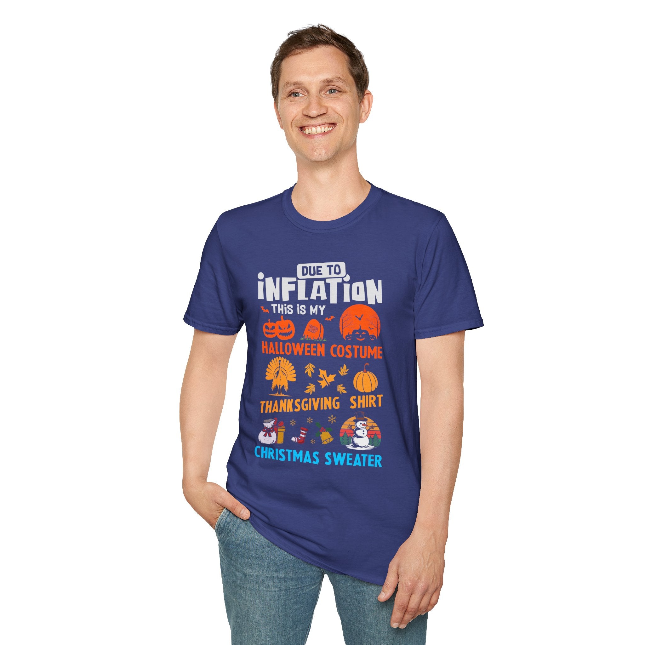 Due to Inflation Funny Holiday T-Shirt — Festive Humorous Xmas Tee
