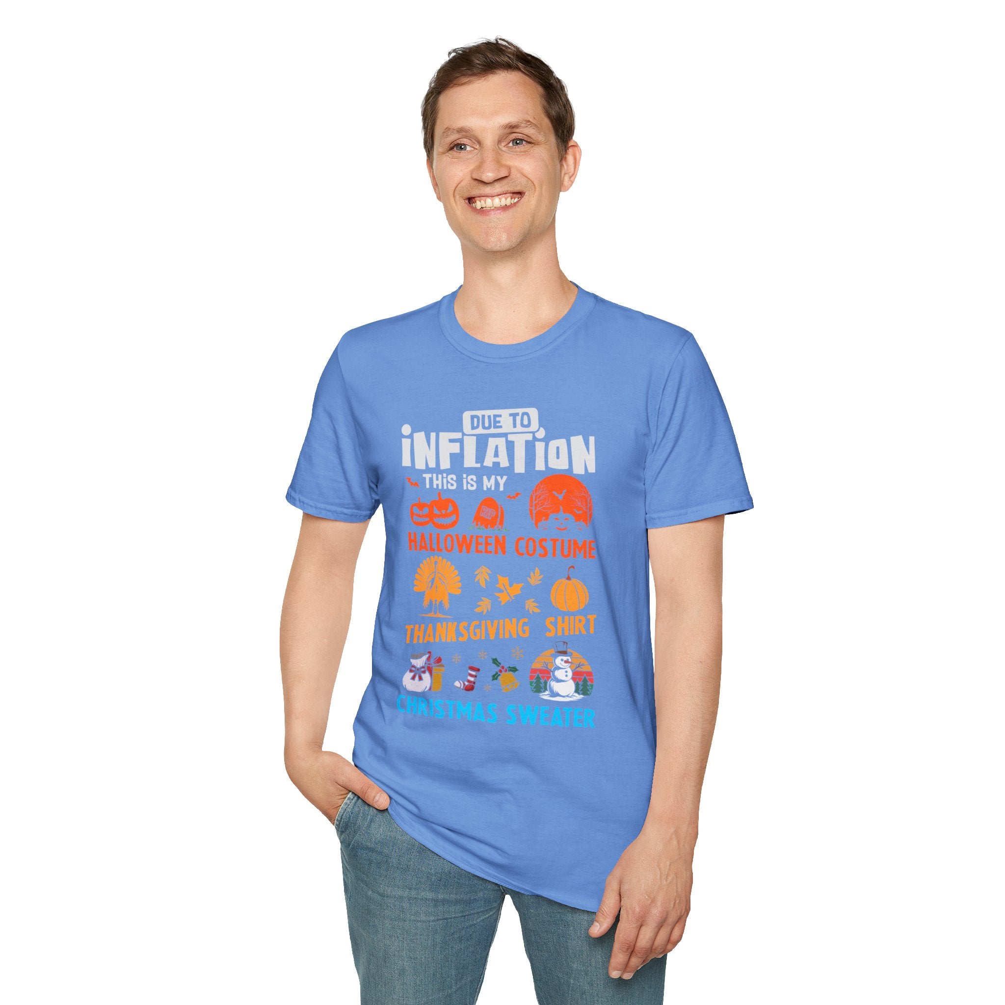 Due to Inflation Funny Holiday T-Shirt — Festive Humorous Xmas Tee