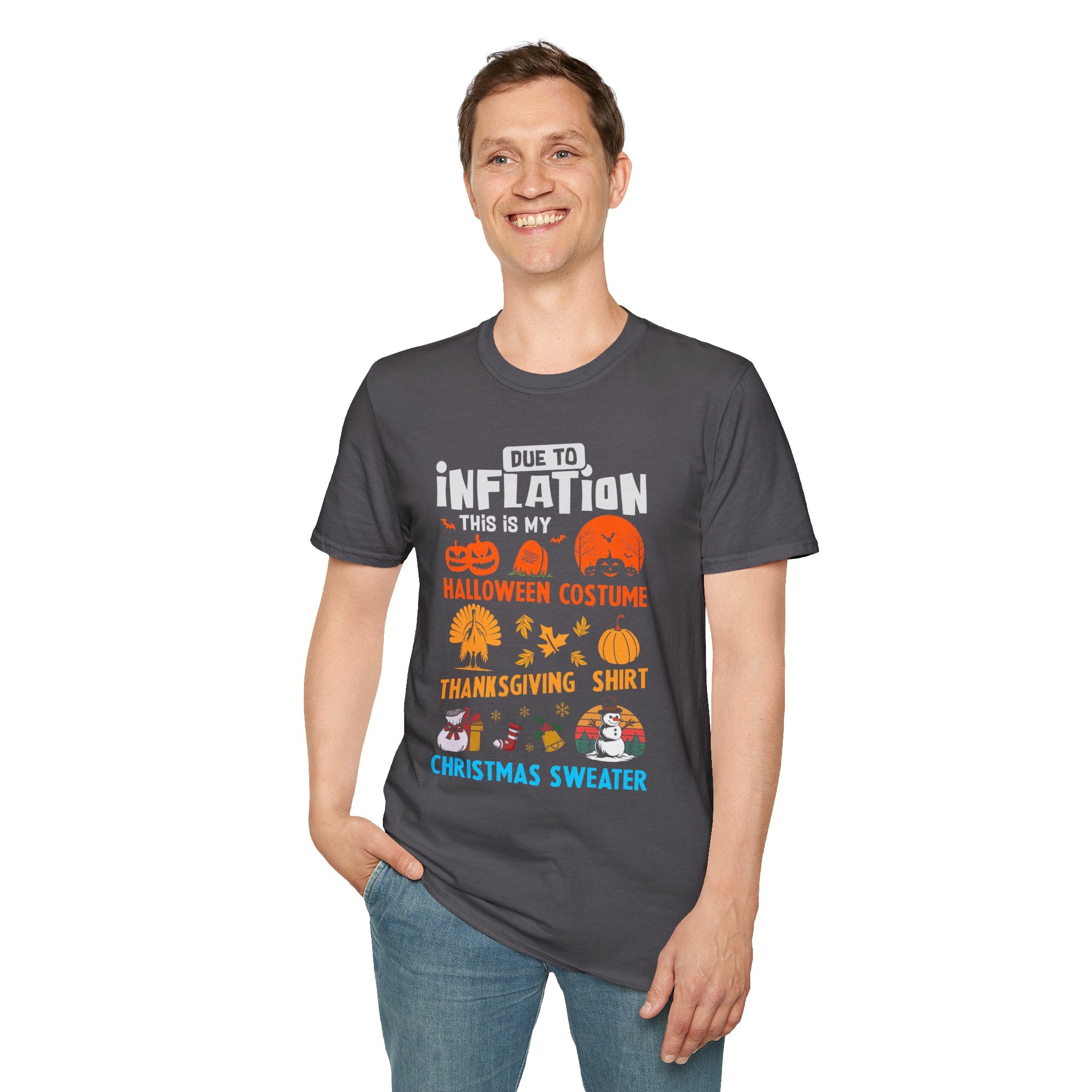 Due to Inflation Funny Holiday T-Shirt — Festive Humorous Xmas Tee