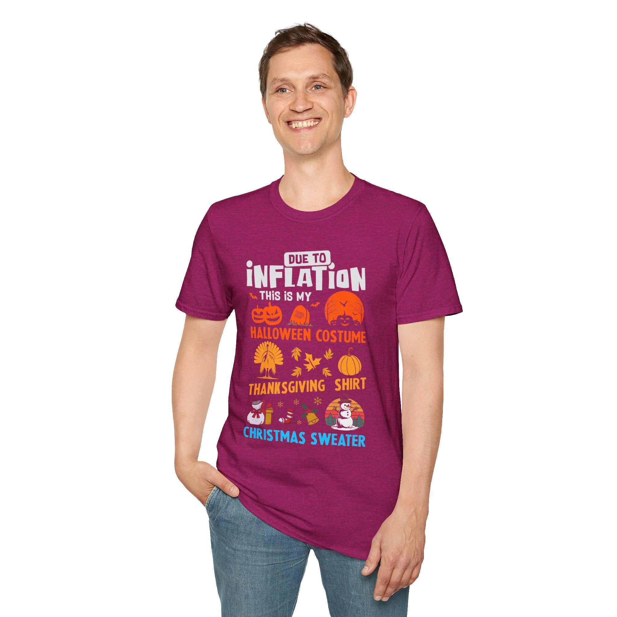 Due to Inflation Funny Holiday T-Shirt — Festive Humorous Xmas Tee