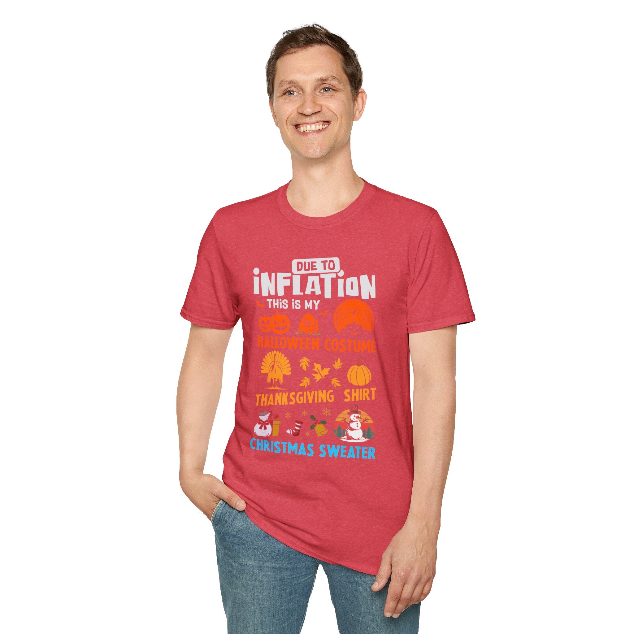 Due to Inflation Funny Holiday T-Shirt — Festive Humorous Xmas Tee