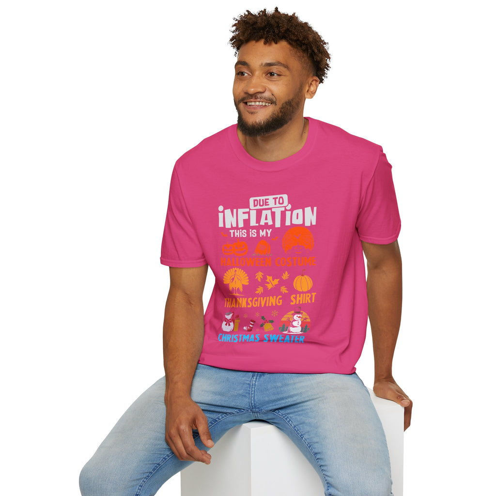 Due to Inflation Funny Holiday T-Shirt — Festive Humorous Xmas Tee