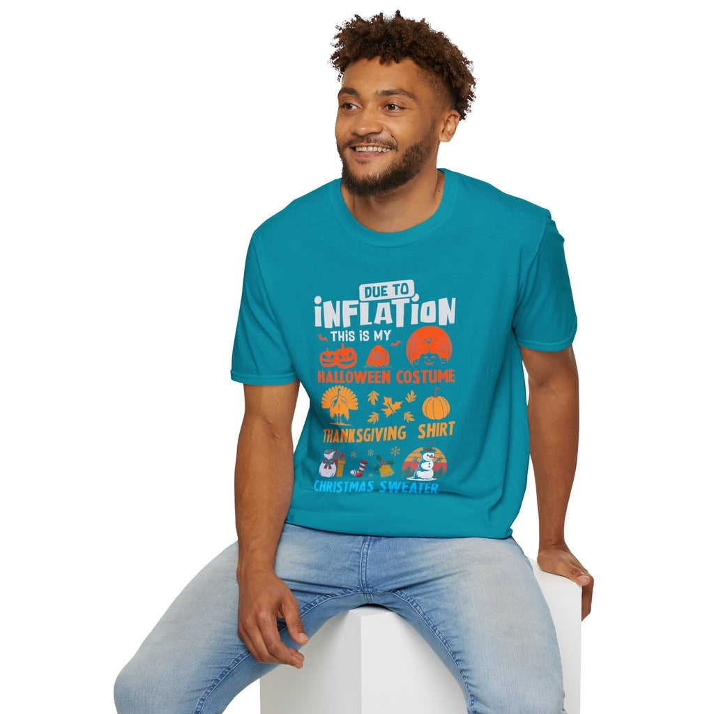 Due to Inflation Funny Holiday T-Shirt — Festive Humorous Xmas Tee