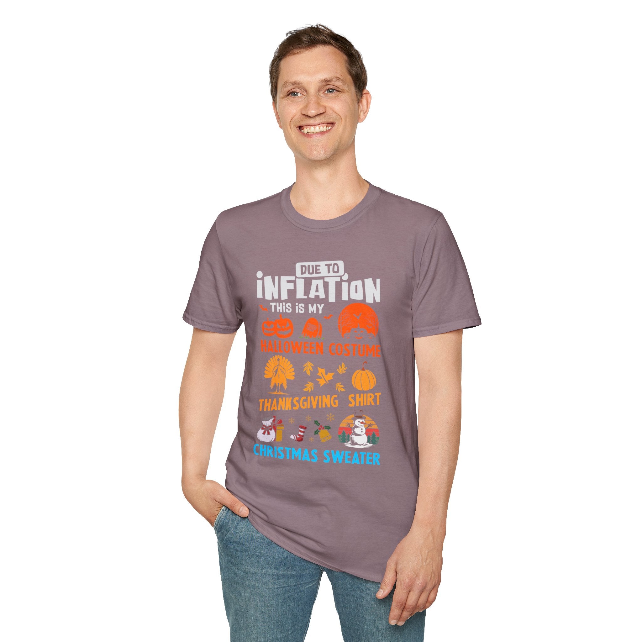 Due to Inflation Funny Holiday T-Shirt — Festive Humorous Xmas Tee