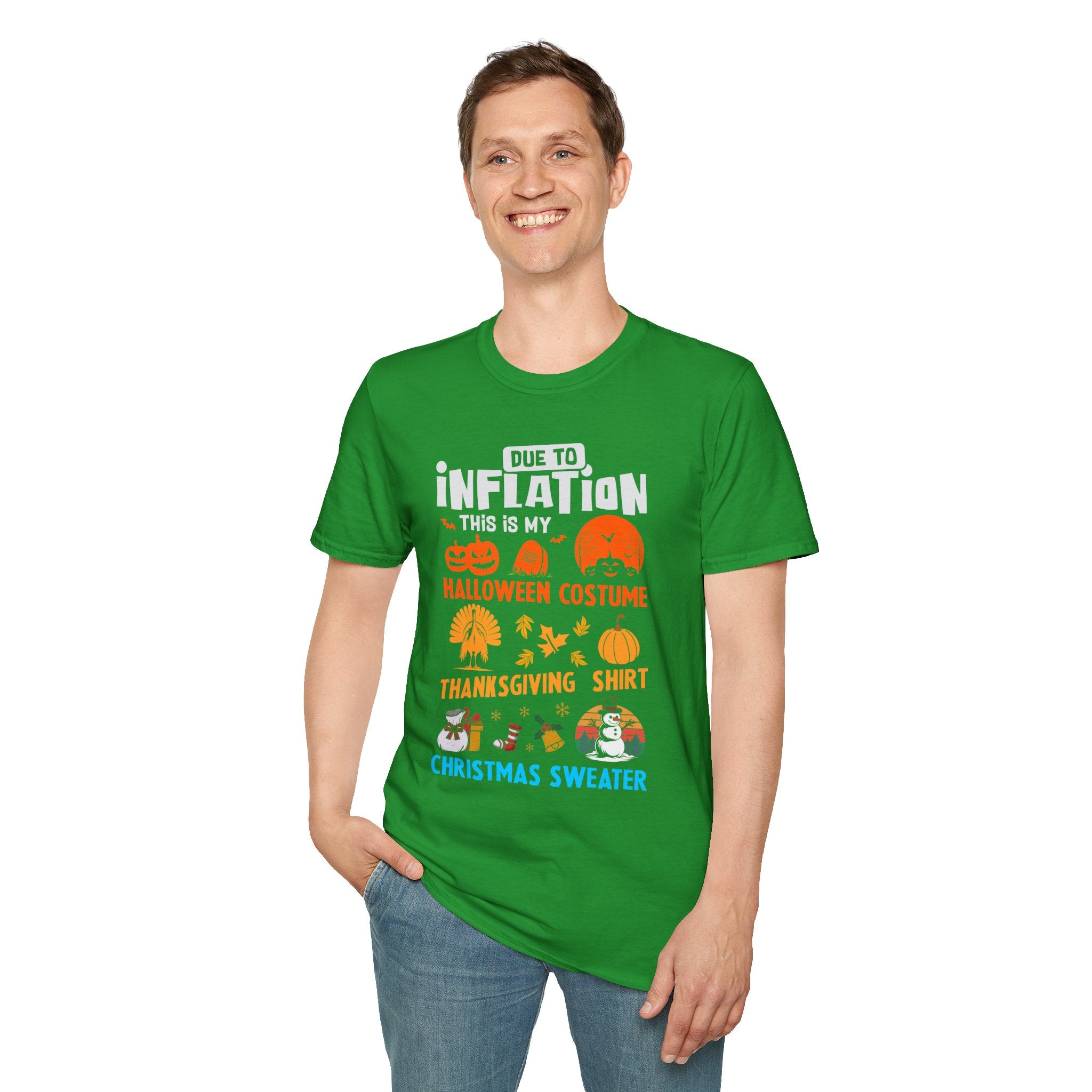 Due to Inflation Funny Holiday T-Shirt — Festive Humorous Xmas Tee