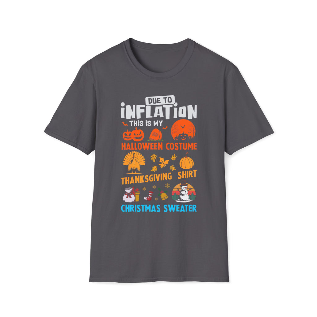 Due to Inflation Funny Holiday T-Shirt — Festive Humorous Xmas Tee