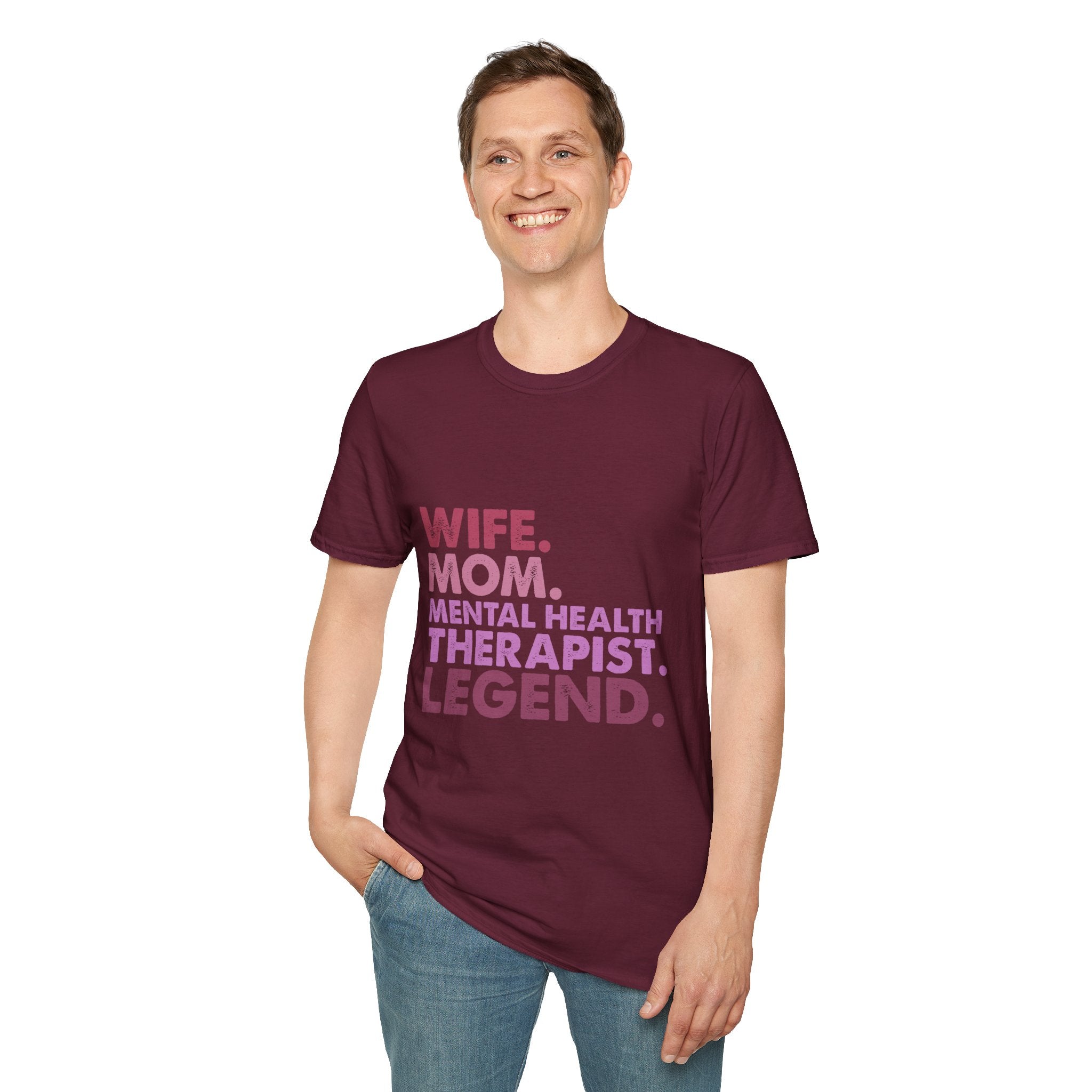 Wife Mom Mental Health Therapist Legend T-Shirt