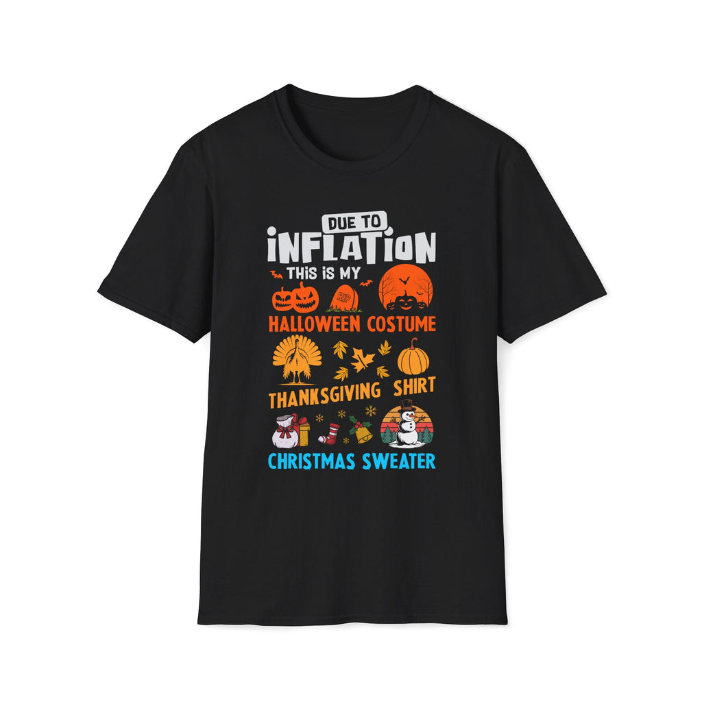 Due to Inflation Funny Holiday T-Shirt — Festive Humorous Xmas Tee