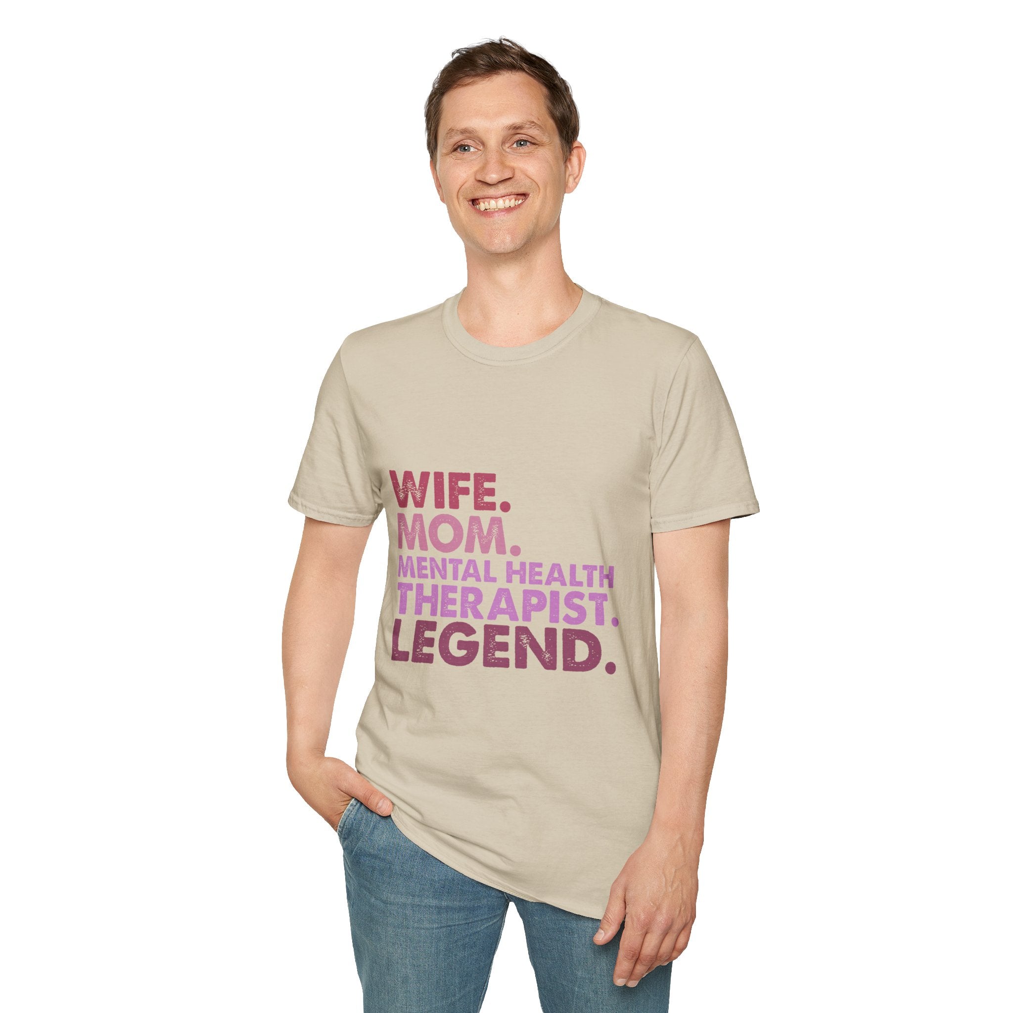 Wife Mom Mental Health Therapist Legend T-Shirt