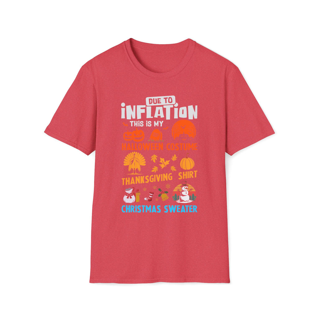 Due to Inflation Funny Holiday T-Shirt — Festive Humorous Xmas Tee