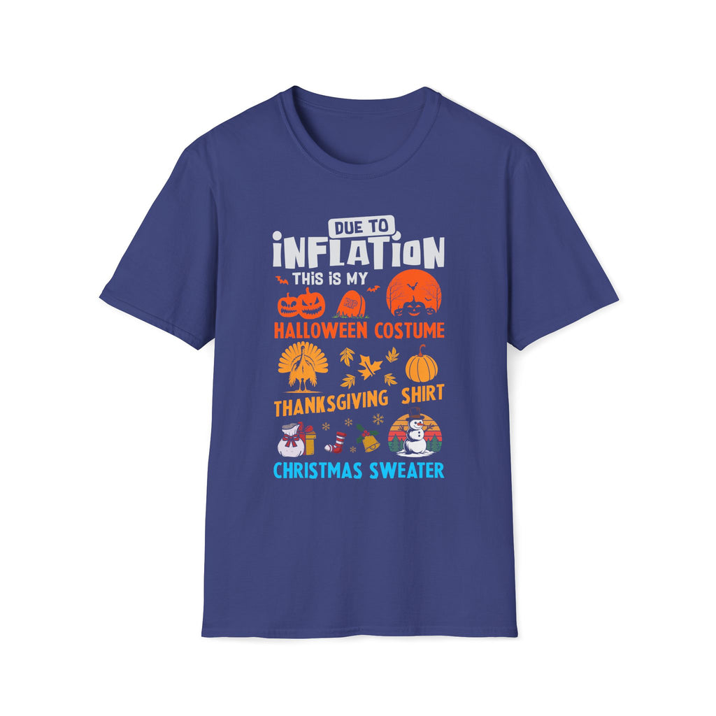 Due to Inflation Funny Holiday T-Shirt — Festive Humorous Xmas Tee