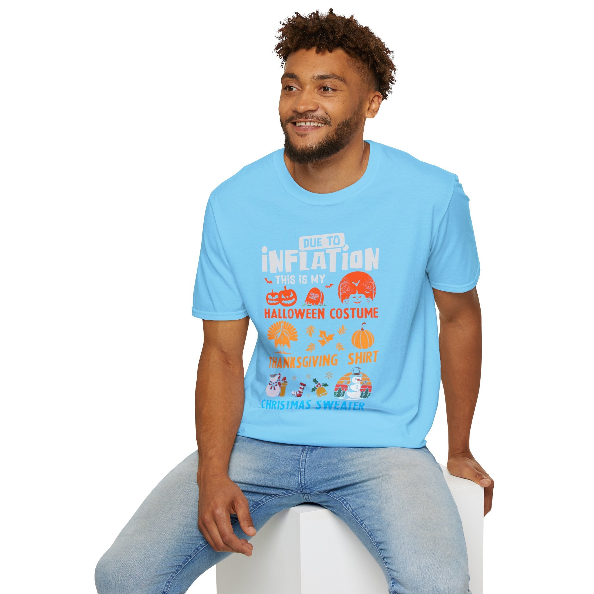 Due to Inflation Funny Holiday T-Shirt — Festive Humorous Xmas Tee