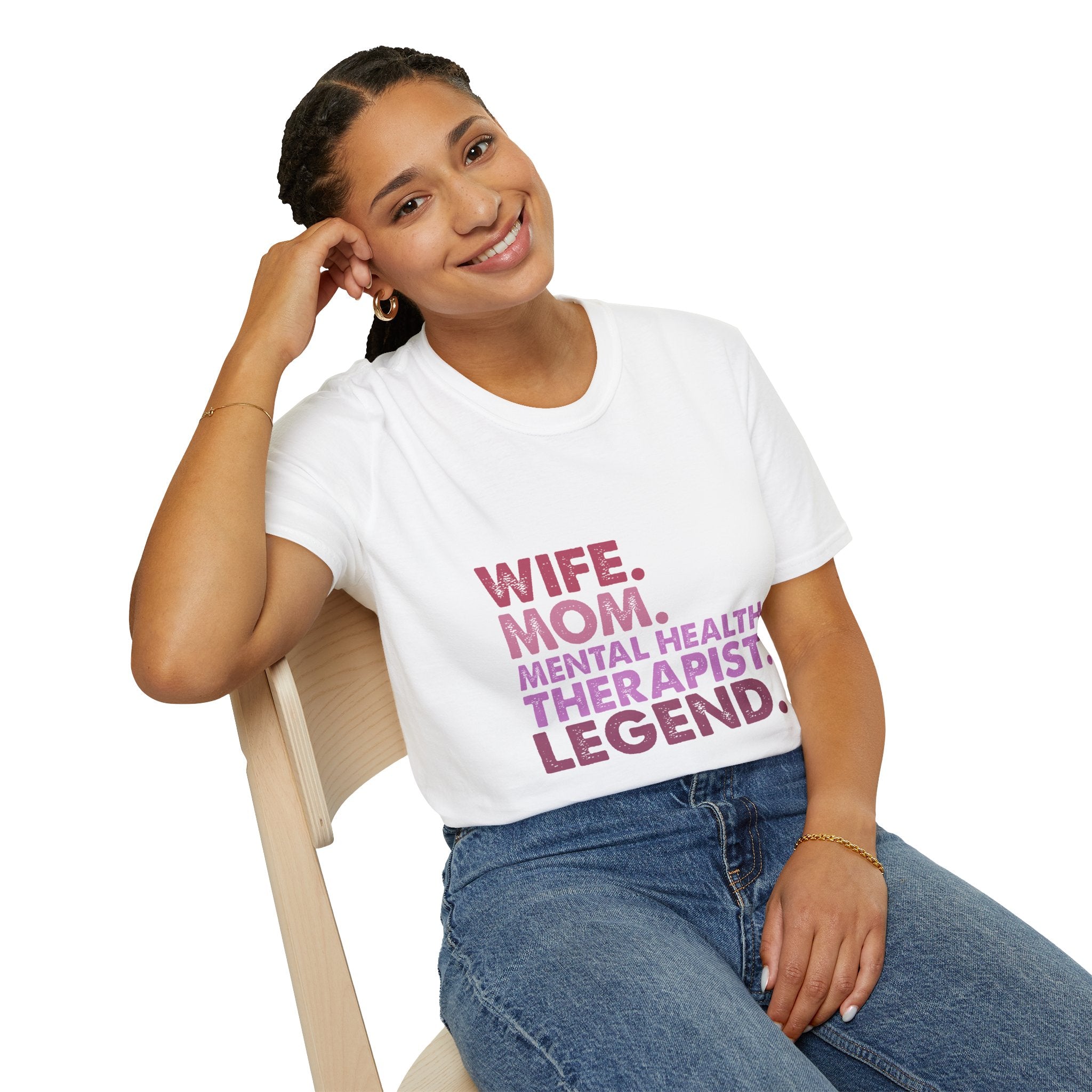 Wife Mom Mental Health Therapist Legend T-Shirt