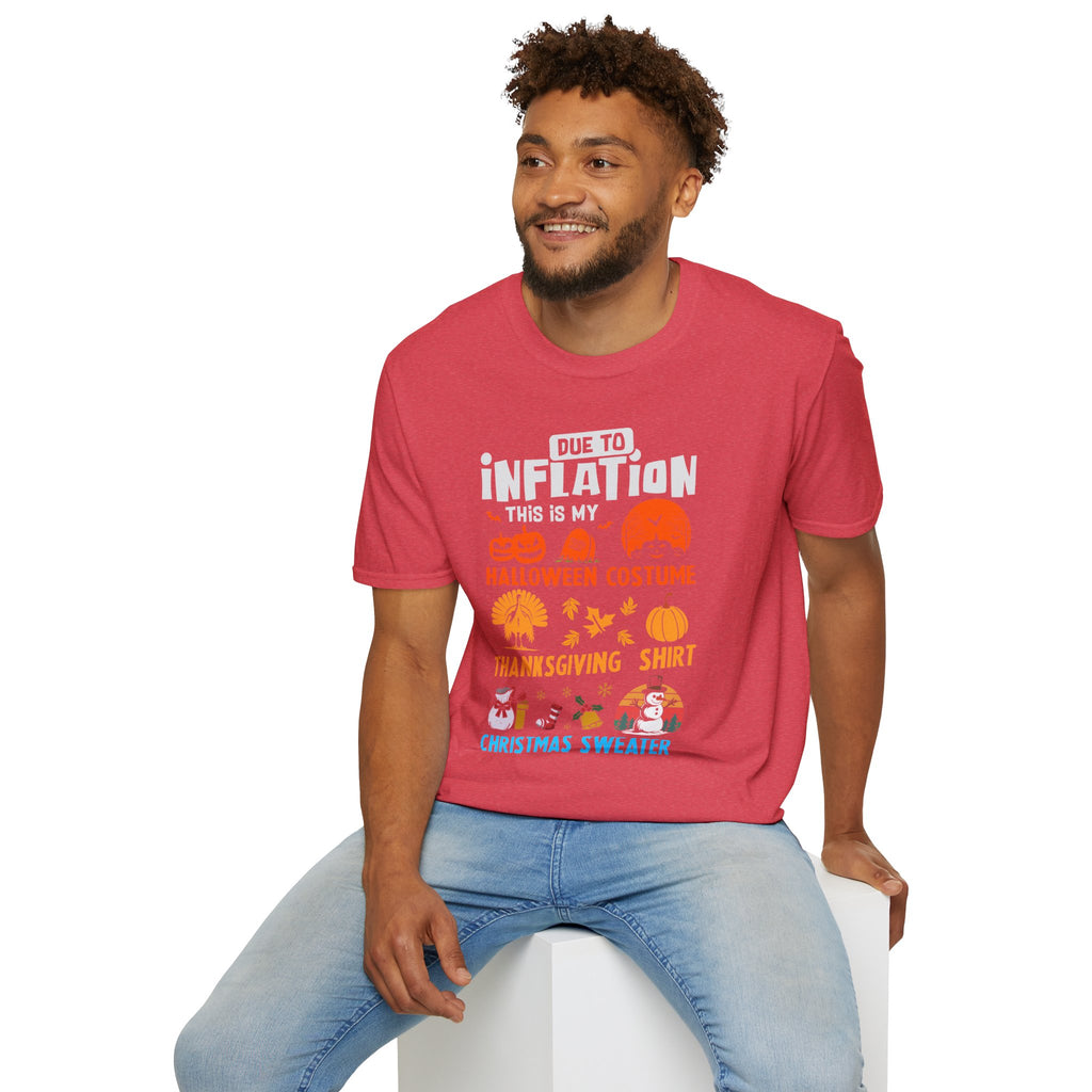 Due to Inflation Funny Holiday T-Shirt — Festive Humorous Xmas Tee