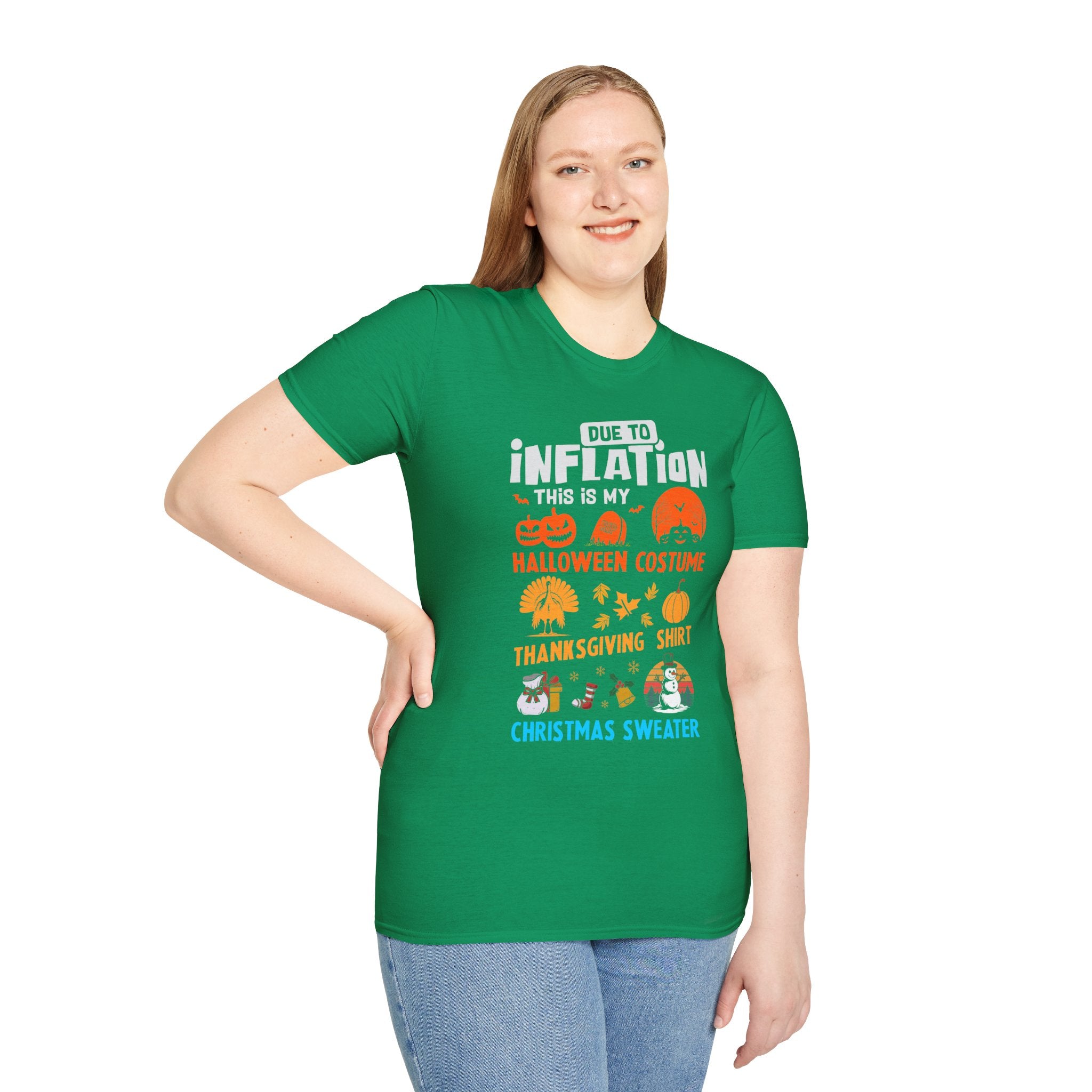 Due to Inflation Funny Holiday T-Shirt — Festive Humorous Xmas Tee