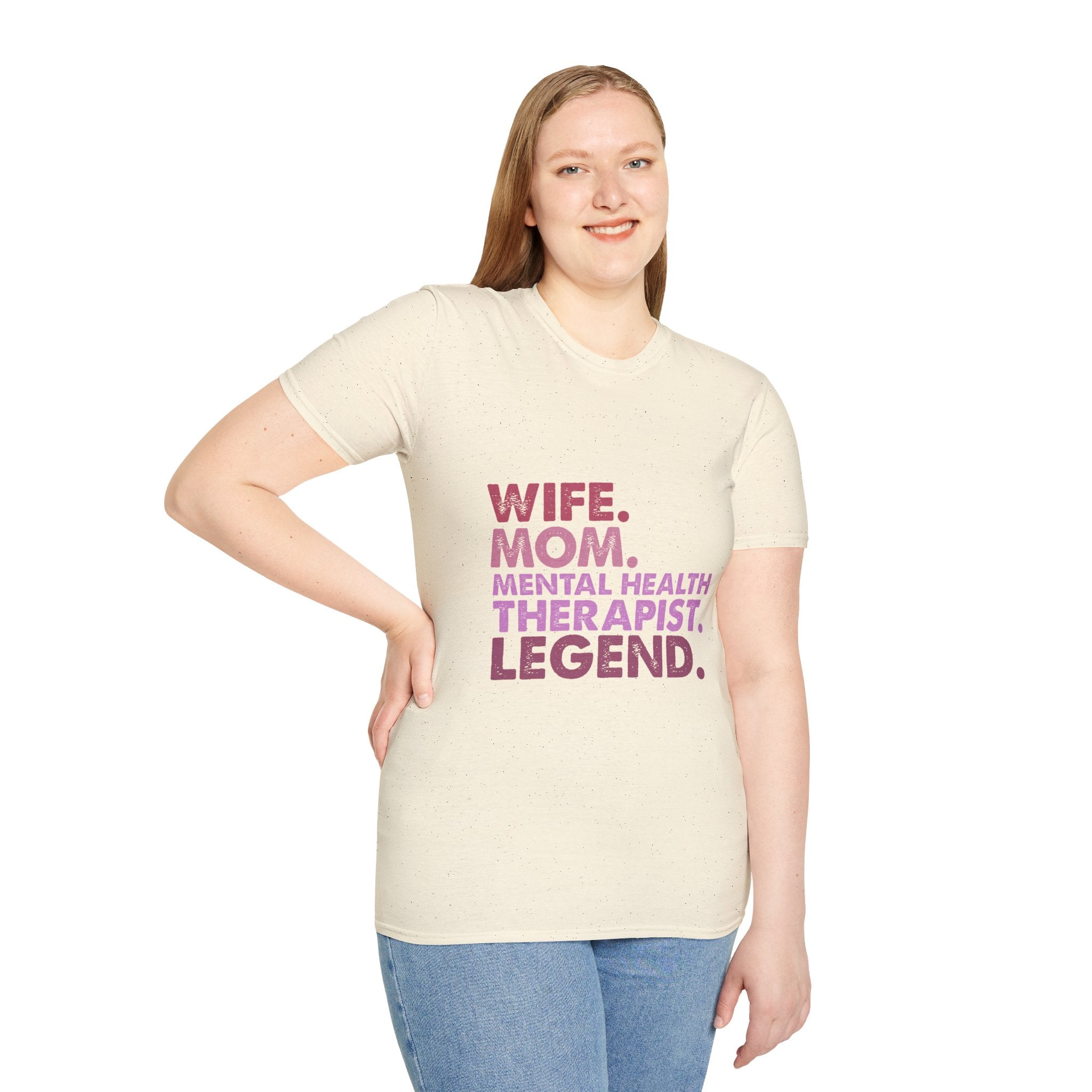 Wife Mom Mental Health Therapist Legend T-Shirt